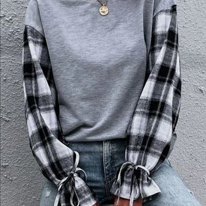 SHEIN long sleeve plaid designed